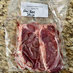 Goodness Grows Farm and Landscapes - New York Strip Steaks