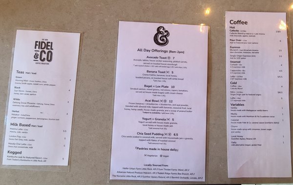 Menu photo 5 Fidel & Co Little Rock, AR