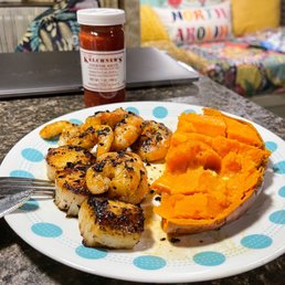 a plate of food on a table