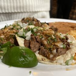 Taqueria Mar Y Tierra - Especial tacos (3) 2- carne asada and 1 Al pastor for $9.99