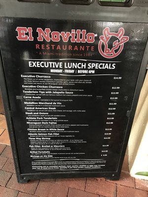 Menu photo 6 El Novillo Restaurant Miami Lakes, FL