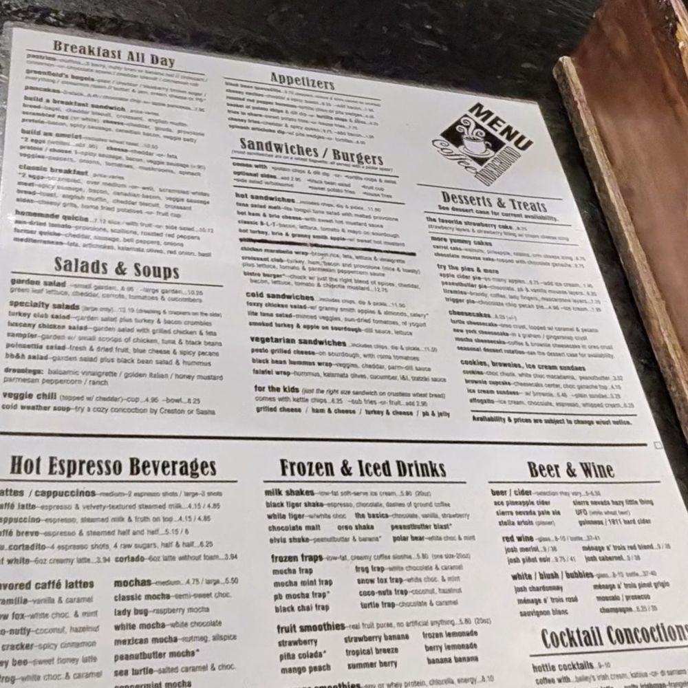 Coffee Underground - Menu - Coffee & Tea Near Me - Greenville, South Carolina