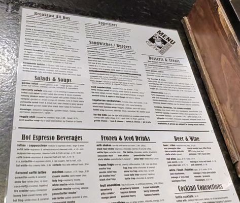 Menu photo 1 Coffee Underground Greenville, SC