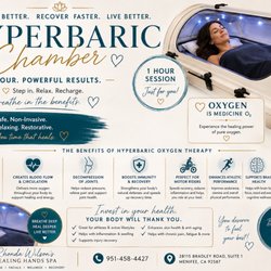 Rhonda Wilson's Healing Hands Spa - Hyperbaric Chamber benefits