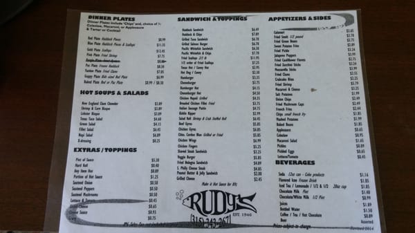 Menu photo 6 Rudy's Lakeside Drive-In Oswego, NY Menu photo 6 Rudy's Lakeside Drive-In Oswego, NY