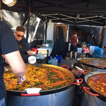 Gerard's Paella - Cooking the Paella - Caterers Near Me