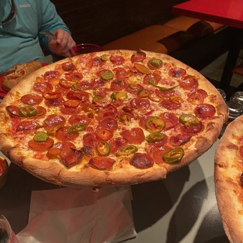 Home Slice Pizza - Pepperoni and jalepeño - Pizza Near Me - Austin, Texas