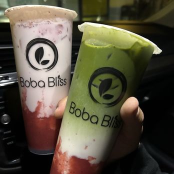 Boba Bliss - Strawberry Matcha Latte - Bubble Tea Near Me - Dublin, California Boba Bliss - Strawberry Matcha Latte - Bubble Tea Near Me - Dublin, California