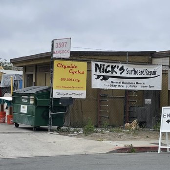 Nick's Surfboard Repair - Street view. Nick has good energy. - Surf Shop Near Me - San Diego, California Nick's Surfboard Repair - Street view. Nick has good energy. - Surf Shop Near Me - San Diego, California