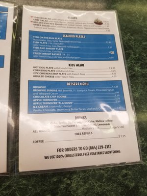 Menu photo 3 The Dixie Drive In Greenwood, SC
