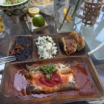 The Hideaway - 3-Course Brunch - Tuna tartare, Short rib enchiladas with rice and beans - Steakhouses Near Me - Beverly Hills, California