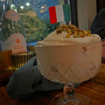 Pazza on Porter - Tiramisu with pistachios on top - Italian Near Me - Boston, Massachusetts Pazza on Porter - Tiramisu with pistachios on top - Italian Near Me - Boston, Massachusetts