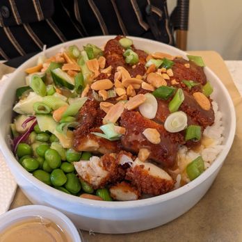 V Bakery & Bistro - Asian crispy chicken bowl - Bakeries Near Me - Saint Clairsville, Ohio V Bakery & Bistro - Asian crispy chicken bowl - Bakeries Near Me - Saint Clairsville, Ohio