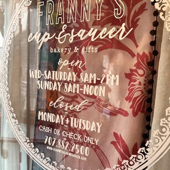 Franny's Cup and Saucer - Hours - Bakeries Near Me - Point Arena, California Franny's Cup and Saucer - Hours - Bakeries Near Me - Point Arena, California