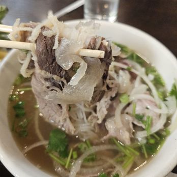 Pho Huong - 11-20-24. Close up of Pho Dac Biet - Vietnamese Near Me - San Jose, California