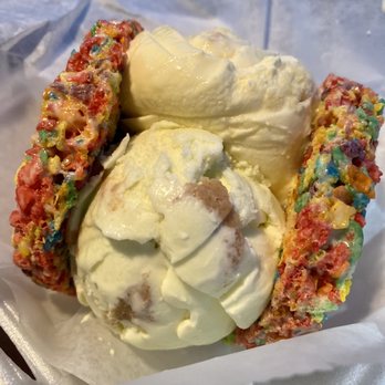 TeeJay's Sweet Tooth - Fruity pebble ice cream sandwich - Desserts Near Me - Indianapolis, Indiana TeeJay's Sweet Tooth - Fruity pebble ice cream sandwich - Desserts Near Me - Indianapolis, Indiana