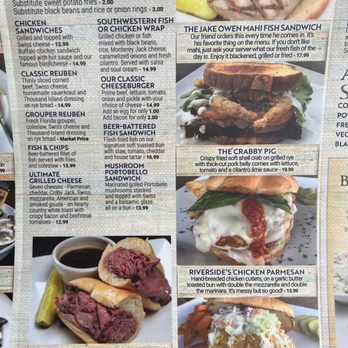 Riverside Cafe - Menu - Sports Bars Near Me - Vero Beach, Florida