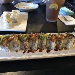 Bamboo Garden - Dragon roll in front, Yum Yum in the back.