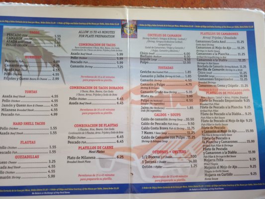 Menu photo 4 Mariscos Guero Long Beach, CA