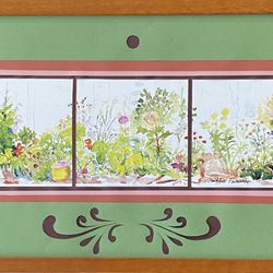 Frameworks - Watercolor of 'Front Garden' by Michiko Furusho, matted and framed by Frameworks