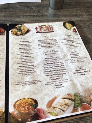 Menu photo 3 Thali Indian Restaurant Durham, NC