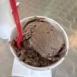 Mountain Brook Creamery - 2 scoop chocolate (captain d I believe was the title) and chocolate with peanut butter ribbon