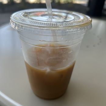 Ideology Coffee - An Americano with peach blossom syrup and oat milk - Coffee & Tea Near Me - Pasadena, California