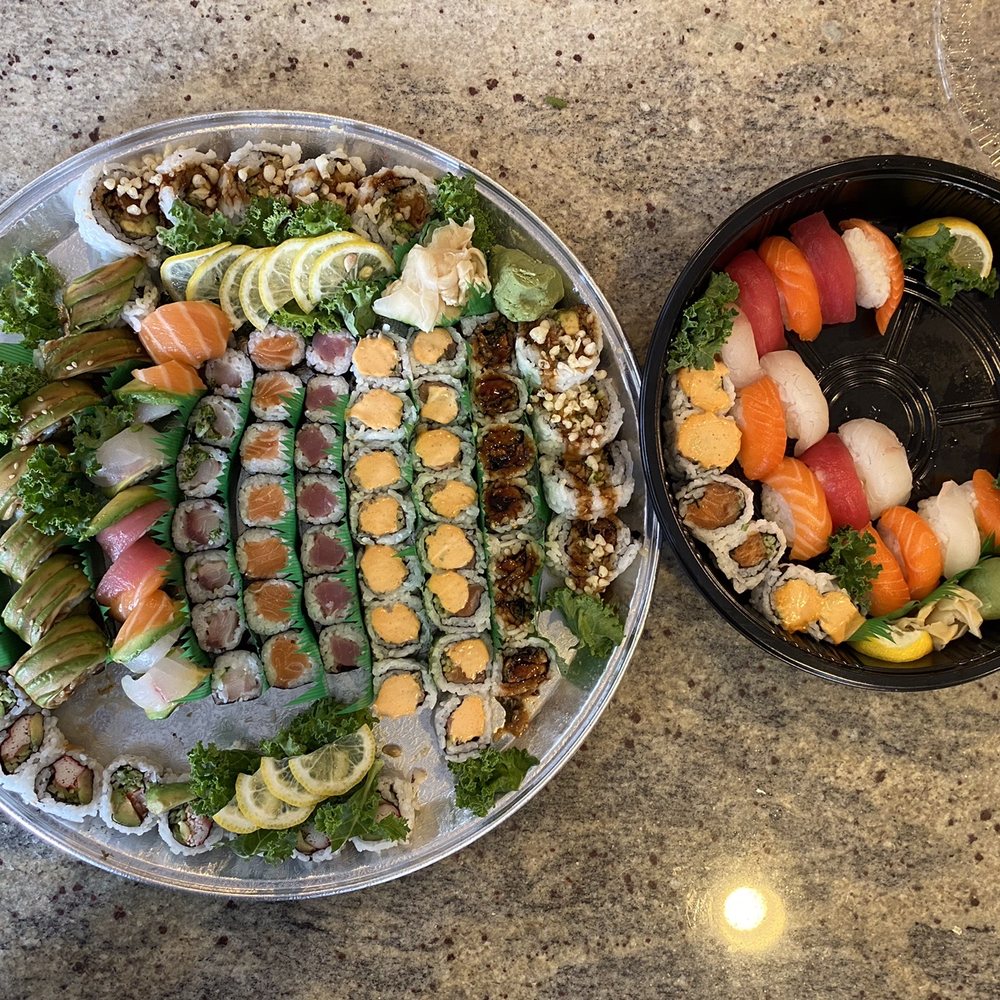 Sushi Take Out Enjoy - Couldn't get a picture fast enough before people started eating..lol - Sushi Bars Near Me - Flushing, New York Sushi Take Out Enjoy - Couldn't get a picture fast enough before people started eating..lol - Sushi Bars Near Me - Flushing, New York