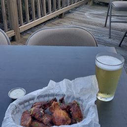 Smoked wings and a cold beer Smoked wings and a cold beer