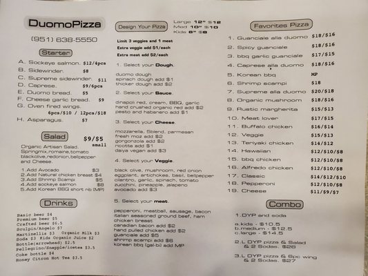 Menu photo 3 Duomo Pizza Corona, CA