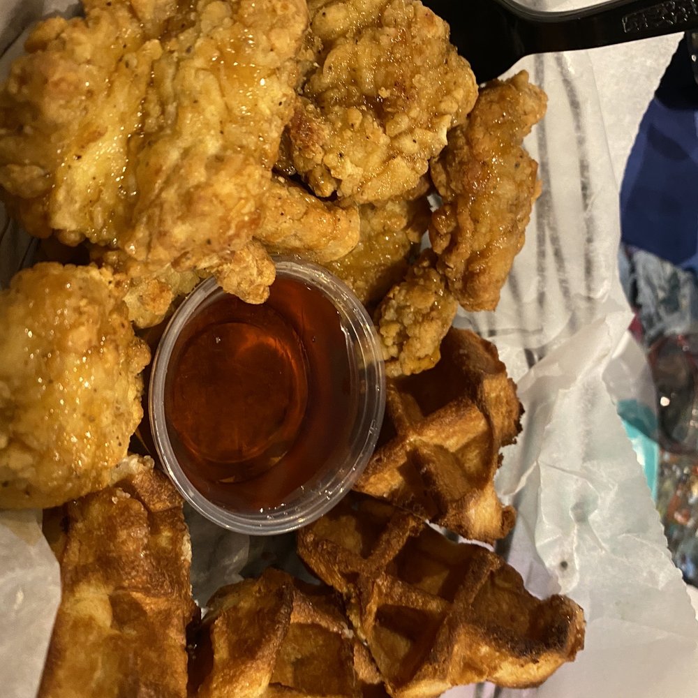 Muse Paintbar - Chicken and waffles. - Paint & Sip Near Me - Arlington, Virginia