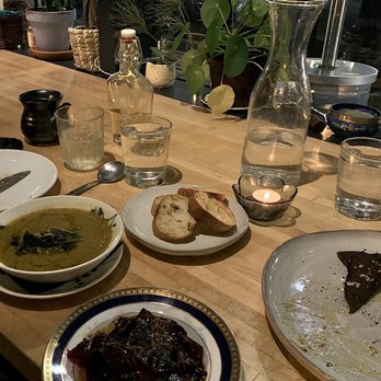 Amaryllis - Beet carpaccio, seasonal soup - American Near Me - Providence, Rhode Island
