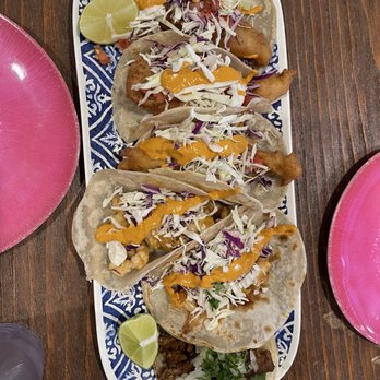 Mezontle - Fish Taco a la Carte Shrimp taco Al pastor street taco - Mexican Near Me - Torrance, California