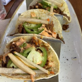 Monkeypod Kitchen by Merriman - Bulgogi Pork Tacos - New American Near Me - Kihei, Hawaii Monkeypod Kitchen by Merriman - Bulgogi Pork Tacos - New American Near Me - Kihei, Hawaii