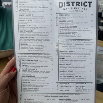District Bar and Kitchen - Menu - Bars Near Me - Ocala, Florida