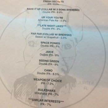 Civil Society Brewing - Menu early November 2018 - Breweries Near Me - Jupiter, Florida Civil Society Brewing - Menu early November 2018 - Breweries Near Me - Jupiter, Florida