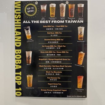 Wushiland Boba - Top 10 Menu - Coffee & Tea Near Me - Arcadia, California