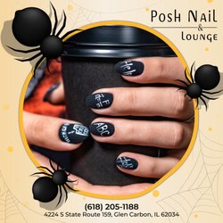 Posh Nail Lounge - Time to get spooky!  
Bring your hands to    for a manicure that will make all your coworkers jealous.