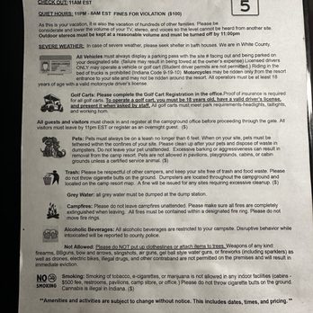 Indiana Beach Camp Grounds - The rules. It's obvious golf carts are allowed just to make money because they definitely are not safe. - Amusement Parks Near Me - Monticello, Indiana Indiana Beach Camp Grounds - The rules. It's obvious golf carts are allowed just to make money because they definitely are not safe. - Amusement Parks Near Me - Monticello, Indiana