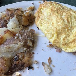 Philly cheese steak omelet - packed full of ingredients.