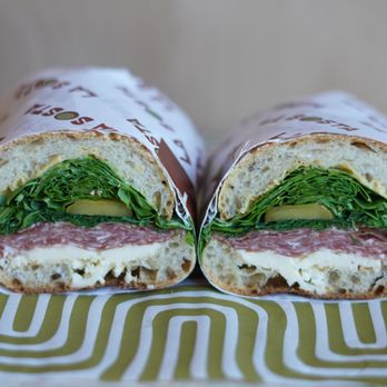 La Sosta - Salame E Burro
Salame Toscano, cultured butter, cornichons, dill - Sandwiches Near Me - Hollywood, Florida