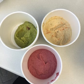 MAD Greens - Tempe - Hummus Trio .... Garlic, Roasted Beet and Spicy Avocado (to go) ... - Salad Near Me - Tempe, Arizona MAD Greens - Tempe - Hummus Trio .... Garlic, Roasted Beet and Spicy Avocado (to go) ... - Salad Near Me - Tempe, Arizona