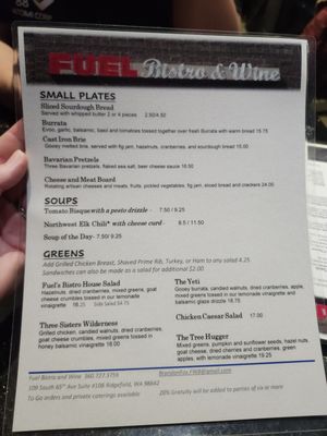 Menu photo 2 Fuel Bistro & Wine Ridgefield, WA Menu photo 2 Fuel Bistro & Wine Ridgefield, WA
