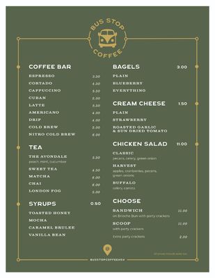 Menu photo 4 Bus Stop Coffee Huntsville, AL Menu photo 4 Bus Stop Coffee Huntsville, AL