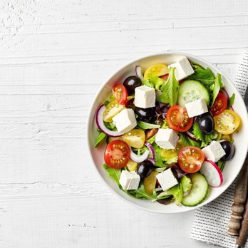 Greek From Greece - Greek Salad with imported feta red tomatoes and kalamata whole olives - Greek Near Me - New York, New York Greek From Greece - Greek Salad with imported feta red tomatoes and kalamata whole olives - Greek Near Me - New York, New York