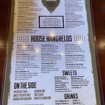 The Hangry Bison - Menu - New American Near Me - Winter Park, Florida