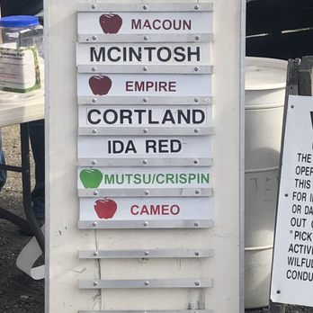 Carlson Orchards - The varieties available on Sunday 05-Oct-2020 - Fruits & Veggies Near Me - Harvard, Massachusetts