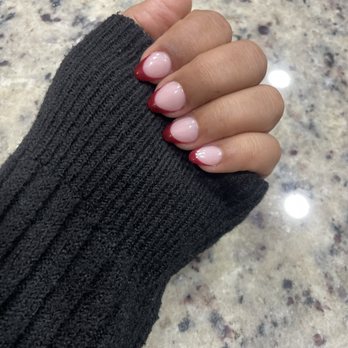P & V Nails - I asked for short almond and that's what I got. - Nail Salons Near Me - Riverdale, Georgia