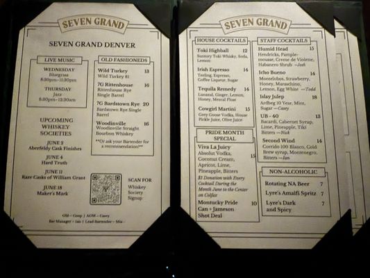 Menu photo 1 Seven Grand Denver, CO Menu photo 1 Seven Grand Denver, CO