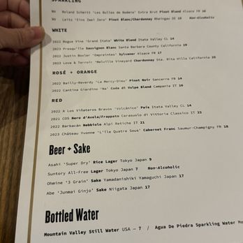 Ernest - Menu - New American Near Me - San Francisco, California